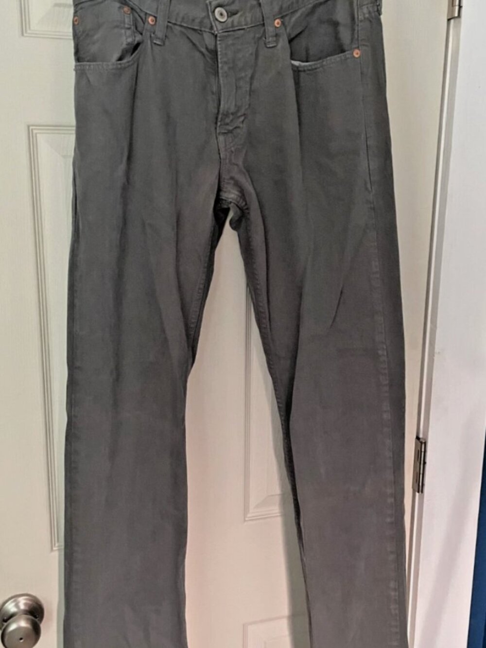 American Eagle Outfitters Men’s Gray Slim Straight Leg 5-Pocket Jeans 30/34